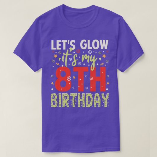 8歳の誕生日プレゼント Tシャツ (デザイン正面)