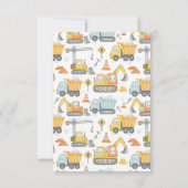 8歳の誕生日建設少年誕生日招待状 招待状 (裏面)