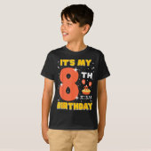 8歳の誕生日 πの日 数学 8歳 子供 男の子 女の子 ギフト tシャツ (正面フル)