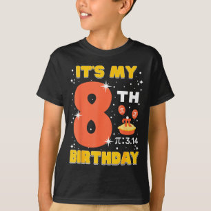 8歳の誕生日 πの日 数学 8歳 子供 男の子 女の子 ギフト tシャツ