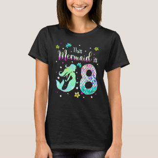 8歳の誕生日 おめでとう この人魚姫は8歳になりました Tシャツ
