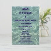 8歳の誕生日 エイトプールパーティー ビーチ ウォーター 2025 招待状 (スタンド正面)