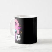 8歳の誕生日 サッカー少女 8歳の女の子 コーヒーマグカップ (正面左)