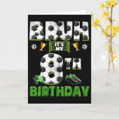 8歳の誕生日 サッカー おもしろ 足元 8歳 カード (黄色い花)