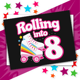 8歳の誕生日 ローラー スケート 8歳 スケート ポストカード
