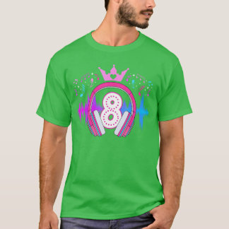 8歳の音楽誕生日パーティー 8歳の子供の音楽好きな人へのギフト Tシャツ