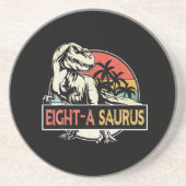 8歳のTレックス恐竜誕生日ギフト コースター (正面)