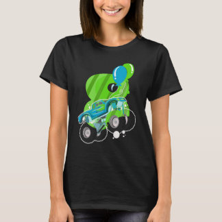 8歳キッドモンスタートラック誕生日パーティー Tシャツ