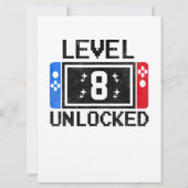 8歳ギフトレベル8誕生日男の子ビデオゲーム カード (裏面)