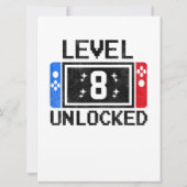 8歳ギフトレベル8誕生日男の子ビデオゲーム カード (正面)