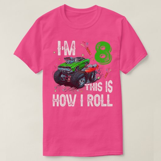 8歳ギフト8誕生日ボーモンスタートラックCa Tシャツ (デザイン正面)