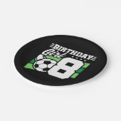 8歳サッカーサッカーパーティー8誕生日ガール ペーパープレート (アングル)