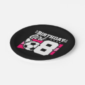 8歳サッカーサッカーパーティー8誕生日ガール ペーパープレート (アングル)