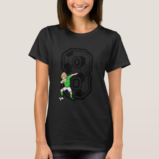 8歳サッカー男子サッカー選手8誕生日キッズ1 Tシャツ (正面)