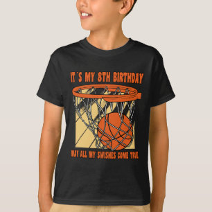 8歳ハッピー8誕生日バスケットボール8誕生 Tシャツ