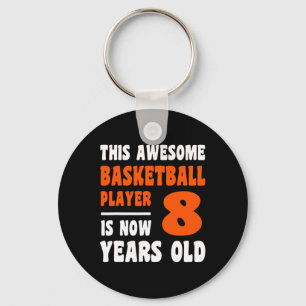 8歳ハッピー8誕生日バスケットボール8thバート キーホルダー