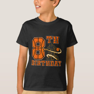 8歳バスケットボール選手第8誕生日ボーイソン Tシャツ