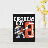8歳ボーイサッカー選手8thサッカー誕生 カード (黄色い花)