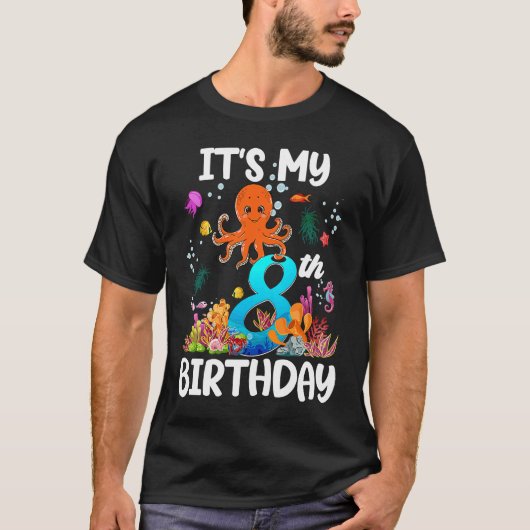 8歳海ライフホエールドルフィンタコ8th B Tシャツ (正面)