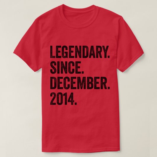 8歳2014年12月8誕生日1 Tシャツ (デザイン正面)