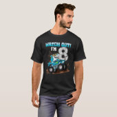 8歳8誕生日シャーク男の子モンスターTr Tシャツ (正面フル)
