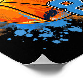 8歳8誕生日バスケットボール ポスター (角)