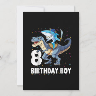 8歳8誕生日少年サメ恐竜プリラット シーズンカード