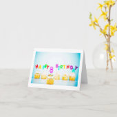 *8歳*カードの美味しいカップケーキ カード (黄色い花)