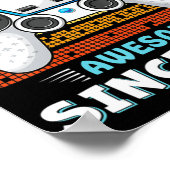 8歳BDayソンボーイおもしろいゲーマー8歳B ポスター (角)