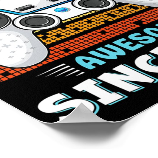 8歳BDayソンボーイおもしろいゲーマー8歳B ポスター (角)