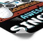 8歳BDayソンボーイおもしろいゲーマー8歳B ポスター (角)