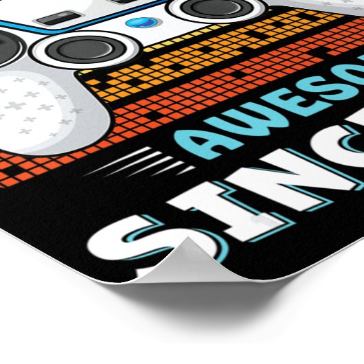 8歳BDayソンボーイおもしろいゲーマー8歳B ポスター (角)