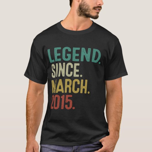 8歳OldLegend 2015年3月8日誕生日Bo Tシャツ (正面)