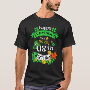 8歳St patricks dayその私の8誕生日Ir Tシャツ