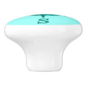 8点のコンパス面図、ターコイズおよび水 セラミックノブ (側面)