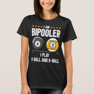 8球と9球のユーモアビリヤおもしろいード Tシャツ