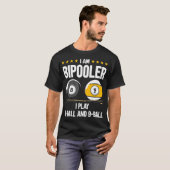 8球と9球のユーモアビリヤおもしろいード Tシャツ (正面フル)