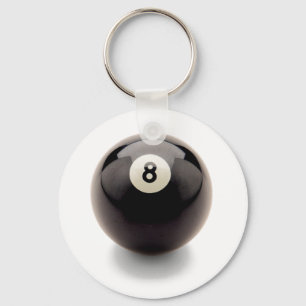 8球の後ろで8ビリヤードのキーホルダーを分かち合って下さい キーホルダー