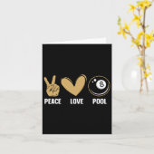 8球クールプールラバーデザイン女子男性へビリヤ カード (黄色い花)