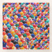 8球伝統的カラー、ガラスのコースター ガラスコースター (正面)