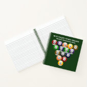 8球台ビリヤード玉8球プールゲーム ノートブック (内部)