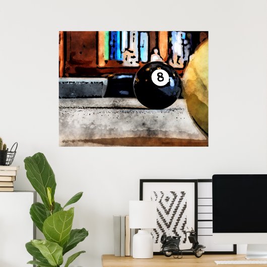 8球射撃、 発砲 ポスター (ホームオフィス)