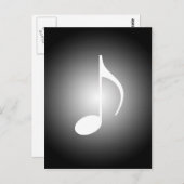 8番目のノートブラック&ホワイトミュージシャンノート(スポットライト付き) ポストカード (正面/裏面)