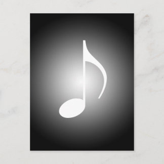 8番目のノートブラック&ホワイトミュージシャンノート（スポットライト付き） ポストカード