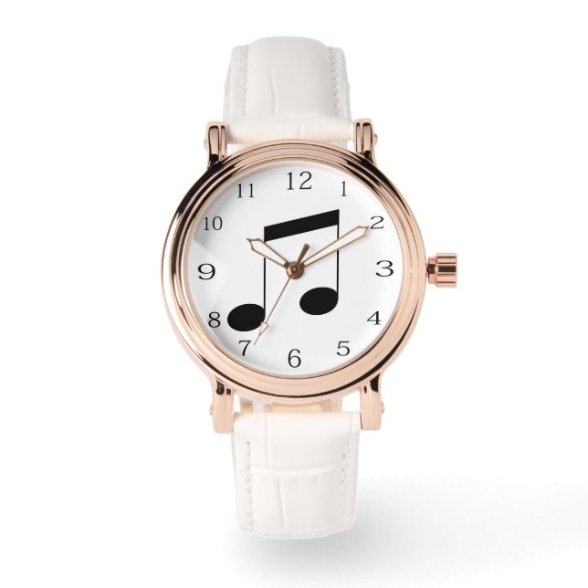 8番目のビーミングミュージカルノートシンボル 腕時計 (正面)