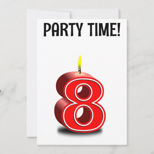 8番目の誕生日カスタムパーソナライズされた招待状 招待状 (正面)