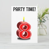 8番目の誕生日カスタムパーソナライズされた招待状 招待状 (スタンド正面)