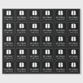 8番目の誕生日:インスパイアアールデコの検索"8"と名前 ラッピングペーパー (フラット)