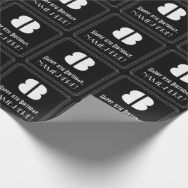 8番目の誕生日:インスパイアアールデコの検索"8"と名前 ラッピングペーパー