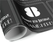 8番目の誕生日:インスパイアアールデコの検索"8"と名前 ラッピングペーパー (ロールコーナー)